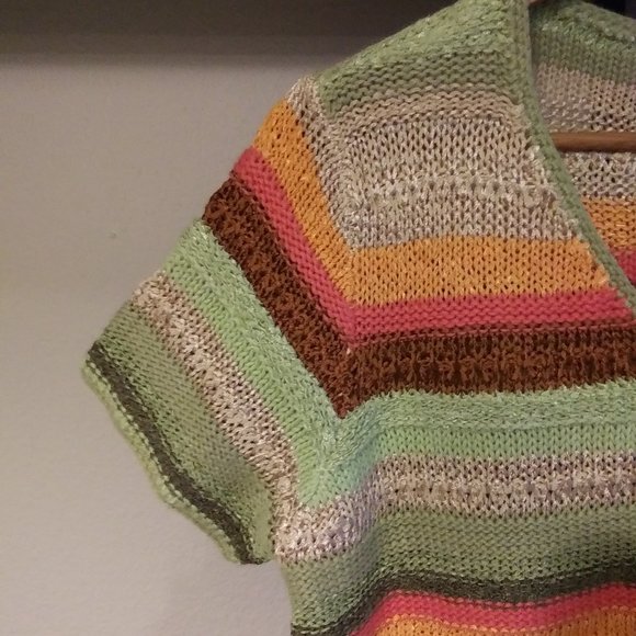 NWOT Crazy Horse Collection BOHO Crop Sweater - Picture 4 of 7